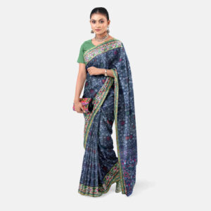 Forest Night Tant Saree