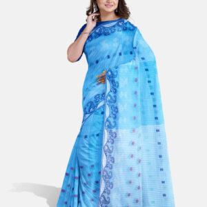 Sky Bloom Tant Saree